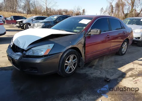 2006 Honda Accord 2.4 Ex из США, поврежденный, VIN 1HGCM56766A102393